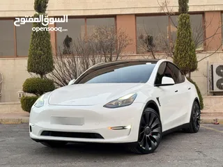  3 تيسلا موديل y 2022 فل كامل اعلا فئه بيرفورمنس  فحص كامل جمرك جديد  Tesla model Y 2022 performance