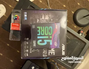  3 قطع كمبيوتر   CPU Core i5 9th Gen + Motherboard ASUS + HyperX Fury 8GB RGB x2