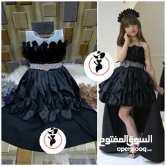  3 فستان بناتي قصير ابو ذيل روووعة