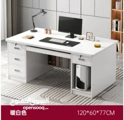  4 مكتب كمبيوتر للعمل والدراسه مع أدراج وقفل