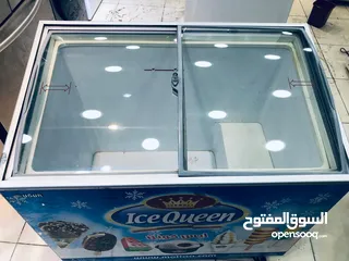  2 فريزر بطح ختم شركه مش مصلحه مقاس واحد متر عرض في عمق 64 في ارتفاع 80 سم