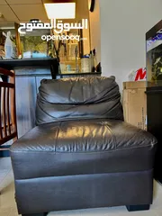  3 3 + 1 seater corner L shape good quality leather sofa @ 899 AED