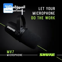  1 Shure MV7  USB & XLR  Microphone