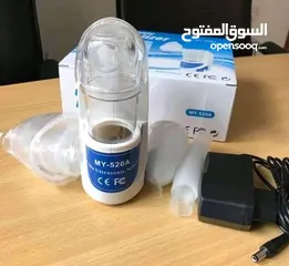  3 جهاز تبخيره طبي محمول للبالغين و الاطفال مع اقنعه كبيره و صغيره لايصدرصوت هادي بخاخ استنشاق التبخيره