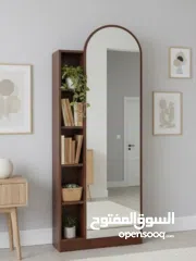  2 مرآة أرضية فاخرة مع رفوف جانبية – قطعة ديكور تخطّف الأنظار