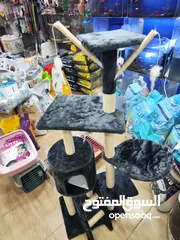  6 خداشة قطط مع بيوت خارجي و داخلي خشب مدعم قماش ،  ناعم ، احمي اثاثك من تخديش القطط