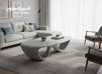  2 طاولة مركزية بتصميم عصري فاخر