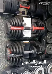  1 دامبلز رقمي ذكي اصلي 80 كيلو إجمالي كل ايد 40 كيلو مع ستاند