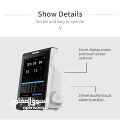  1 جهاز مراقبة العلامات الحيوية الجديد Yonker E8   Vital Signs Patient Monitor for ICU