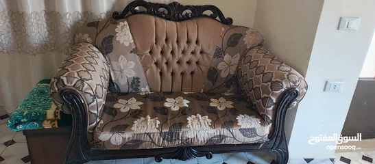  3 طقم كنب 9 مقاعد للبيع خشب زان