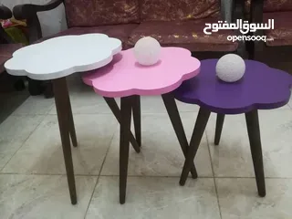  13 طاولات سرفيس 3 قطع ب 15 دينار  الاطقم pvc حراري  مقاوم للمي والرطوبه الخدوش ومكفولين  سارع بالطلب  .