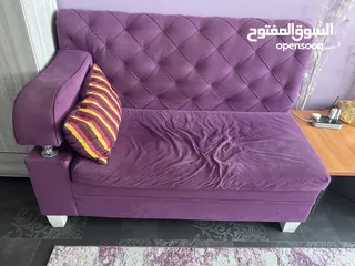  2 Sofa Set Purple