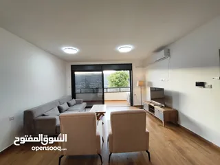  3 شقة جديدة مفروشة مع حديقة للإيجار – عين منجد  شارع إسكان المهندسين