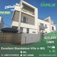  1 Excellent Standalone Villa for Sale in MQ  REF 389MB