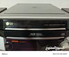  3 ستيريو دبل كاست مع سيدي عدد 3 و راديو سماعات صوت رائع عالي جدا النوع LG جهاز ولا اروع