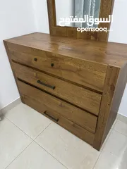  3 Wooden bed + Dressing table with mirror + 2 side tables for sale.