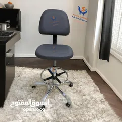  2 كراسي كاشير للعيادات/ الشركات / مختبرات ارتفاع قابل للتعديل .. ايادي قابله للإزالة بأقل الاسعار