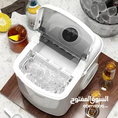  1 ماكينة صنع الثلج على سطح الطاولة، 9 مكعبات رصاصية جاهزة في 6-9 دقائق، ماكينة صنع الثلج المحمولة مع ا