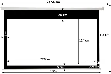  2 شاشةعرض بروجيكتر يدوي او كهربائي او ترايبود Manual or Automatic Projector Screen