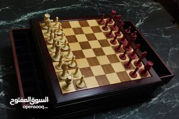  29 شطرنج تحفة ديكور من الخشب الفاخر