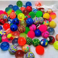  6 ماكينات علكة و مصاص. 1500 حبة علكة كاندي. طابات مجنونة نطاطة. طابات هدايا