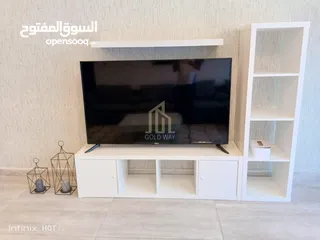  1 في أجمل مناطق عبدون شقة مفروشة للبيع أو للإيجار أرضيه مع ترس 133م بتشطيبات مميزة / ref 9538