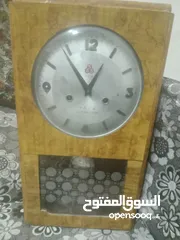  1 ساعة حائط خشب وحدي مفتاح وحدي بطاريات انتيك