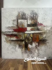  3 لوحة فنية زيتية مقاس متر في منر