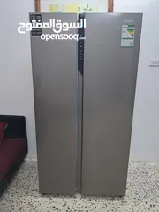  2 Brand New, Haier Side by Side two doors Refrigerator, Twin Inverter Technology, Silver Color