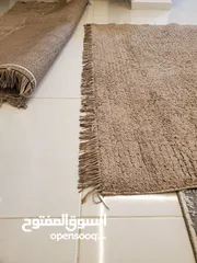  18 طقم سجاد تركي 3 قطع احجام مختلفة استخدام خفيف اصلي لون بيج اجمل لون  واجمل نقشة التركي سعر حررق