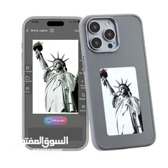  1 كفر ال Iphone السحري اللي فيه شاشة خلفية ولا ينقص الشحن والكفر من الجلد والبلاستيك القوي