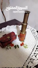  6 منظار نحاس حجم صغير بعلبته الجلد