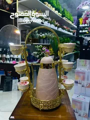  5 طقم دلة +12 فنجان +حمالة