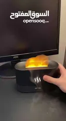  5 وفرنالكم مبخرة اللهب تصميم على شكل لهب الشعلة 3D  شبه الحقيقي تعمل على وصلة شحن(مُرفقه)