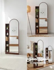  10 مرآة أرضية فاخرة مع رفوف جانبية – قطعة ديكور تخطّف الأنظار