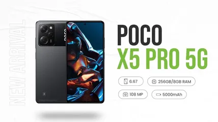  2 هاتف شاومي ، Poco X5 pro 5G 256GB / Ram 8