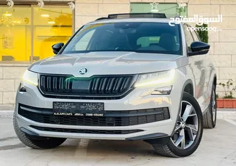  2 سكودا كودياك فل ++ سبورت لاين 6+1 ماتور 2000 ديزل  /190 حصان /عداد 82000 / فتحه سقف بانوراما /ترخيص