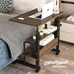  5 طاولة لابتوب خشبية بتصميم عصري ومتين سطح واسع يكفي لابتوب، دفتر محاضرات، كتب وأقلام وحتى القهوة .