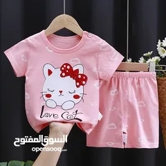 3 بيجامات للاطفال من عمر 6شهور لغاية سنتين  قطنية 100% لراحة طفلك اثناء اللعب والنوم