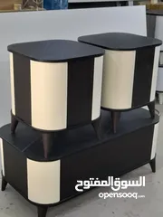  3 طاولات وسط خشب ودهان مكون من ثلاث قطع خشب لامنيت 18م الون حسب الطلب