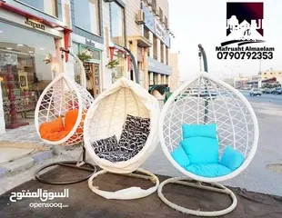  18 طقم رتان طقم خارجي طقم عضم طقم كنب مرجيحه 3مقاعد مرجيحه عش البلبل كراسي بحر عضم بلاستك طقم كنب