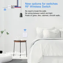  5 2Gang   Wireless Light Switch 240V Wall Waterproof No Wiring Remote Control