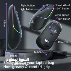  8 Solakaka SM15 2.4A GHz RGB Wireless Mouse ماوس لاسلكي