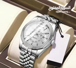  2 ساعه رجالي كوارتز من الفولاذ مقاومه للصدأ مناسبه للأعياد و المناسبات الرسميه مظهر جميل و بسعر رمزي