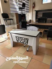  30 مكتب 120سم مع كرسي شبك شامل التوصيل والتركيب مع درجين معلقات زرفيل اول درج اللون حسب الطلب
