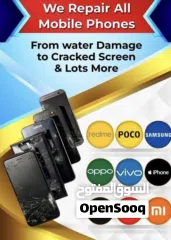  17 خدمة تصليح الهواتف و الايباد  متوفر شاشات وجميع قطع الغيار بأسعار الجملة ضمان على جميع الخدمات