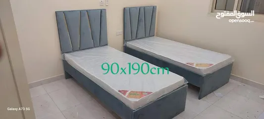  8 Brand New Single velvet Bed With Mattress in 250 only Limited Time Offer
