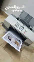  1 طابعة ملونة مع سكانر وفاكس وحبر فل