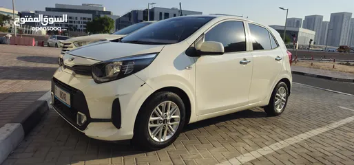  2 KIA Picanto - Full Options- 2021- white color