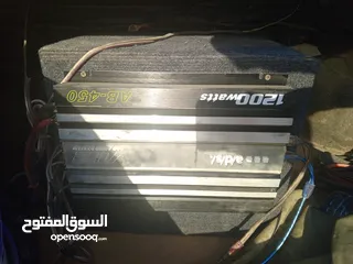  2 سماعة مع صندوق خشب وجهاز سستم للبيع مستعجل